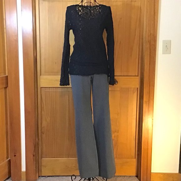 Express ~ Gray Wide Legged Dress Pants - Picture 2 of 5